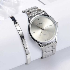 Women's Watches Women Set Luxury Silver Dress Quartz Bracelet Ladies Sports Wrist Clock Gift Woman Relogio FemininoL2402