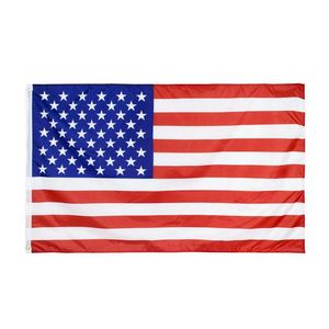 Banner Bandeiras 3X5 Ft Bandeira Americana 90X150Cm Estados Unidos Estrelas Listras EUA Bandeiras Nos Eleições Gerais País Banner Drop Delivery Home Dhixe