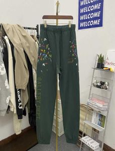 Galerie Deptant Designer Spants Spodnie sportowe 7216b Painted Flare Swep Pant -ręcznie malowane litery graffiti w stylu prania High Stree2268210