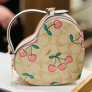 New High Quality Designer Old Flower Love Cross Body Shoulder Women's Heart Stripe Crossbody Bag Wallet Purse