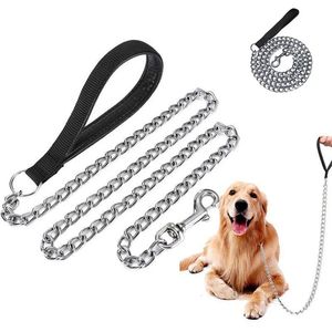 120 cm Pet Dog Metal Wear Resistant Chain For Small Medium Leads Iron Antibite Supplies 240226