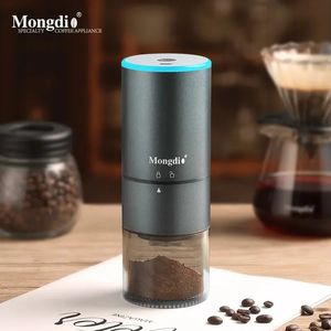 Mongdio Electric Bean Grinder Small Hand Coffeeポータブルオートマチックアーダーマシン240223