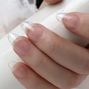 Falska naglar Bekväm kort mångsidig manikyr Innovativ fashionabla mandel mode Hållbara ultratunna högkvalitativa fullspik