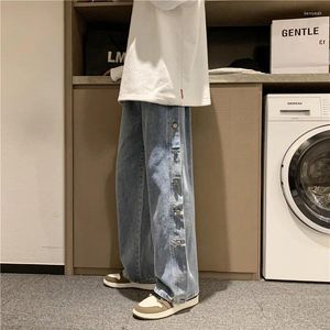 Мужские джинсы 2024 Японская уличная одежда Haruku Harlem Summer Loose Shinksing Casual Chripling Pants Men Men Cargo B251