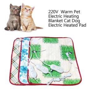 Mats 220V Pet Electric Heating Blanket Cat Electric Heated Pad Antiscratch Dog Heating Mat Sleeping Bed For Autumn Winter