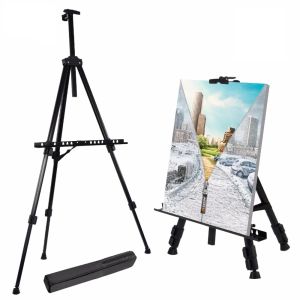 Clipboards Portable Adjustable Metal Sketch Easel Stand Foldable Travel Easel Aluminum Alloy Easel Sketch Drawing for Artist Art Supplies