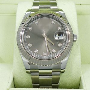 Luksusowy BP Factory Cal.3235 Automatyczny ruch II 116334 41 mm diamentowy tarcza 18k biały złoto Zegarek G szary taca Sapphire Watch zegarki męskie