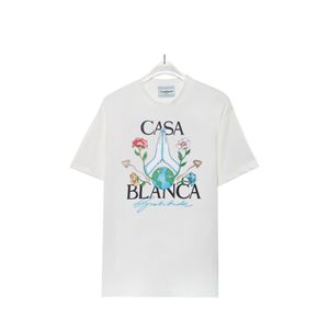 C-ASABLANCA High Street Flower Shirt Set Casa Casual Casual Shorts de manga curta Conjunto de camiseta calças curtas de manga curta curta