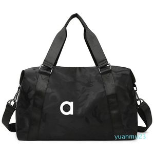 AL08 Borse da palestra sportive in nylon impermeabile per esterni Uomo Donna Borsa da viaggio Fiess per allenamento Borsa sportiva per tappetino yoga con scomparto per scarpe