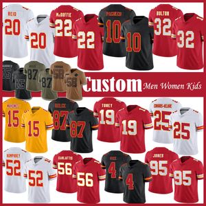 Anpassad Patrick Mahomes Travis Kelce Football Jersey Isiah Pacheco Rashee Rice Harrison Butker Chris Jones Creed Humphrey Trent McDuffie Ljarius Sneed Nick Bolton