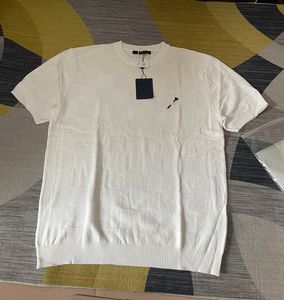 İtalya Stil Pin Vintage Tee Tasarımcı Yünlü Örme Tişört Yaz Günlük Moda Erkek Kadın Tshirt 24SS 28 Şubat