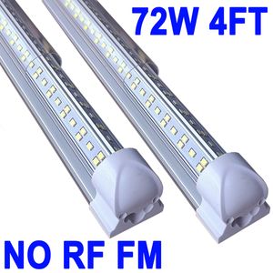 4ft LED mağaza ışık fikstürü - 72W T8 Entegre LED Tüp Işığı - 6500K 72000LM NO -RF RM V -şekilli Bağlantılabilir - Yüksek Çıkış - Açık Kapak - Fiş ve Oynat - 270 Derece Garaj Barn Crestech