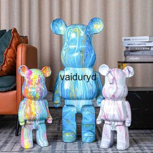 Dekorativa föremål Figurer 28/35 cm Bear Brick Figure Staty Våldsam harts prydnadsblock Bears Living Room Decoration Accessories Luxury Decorvaiduryd