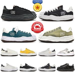 Sapatos Maison Designer Mihara Yasuhiro Blakey OG Sole Canvas Low mmy Homens Mulheres Verde Preto Branco Amarelo Bule Mmy Mens Treinadores Esportes Sapatilhas Ao Ar Livre