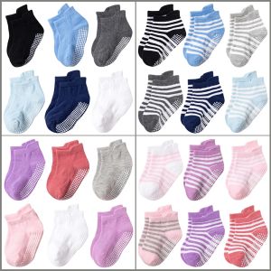 Socks 12 Pairs/lot Baby Socks Set Casual Toddler Boy Girl Clothes Accessories 0 To 5 Yrs Kid Short Sock Non Slip Breathable Bebe Stuff