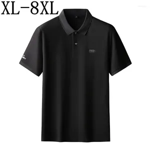 Men's Polos 8XL 7XL 6XL Polo Homme 2024 Summer Top Grade Cotton Shirt Men Business Mens Shirts Casual Brand Clothing
