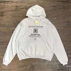 Herrtröjor veteements hoodie 2023fw tvättade rosa vetenskaper hoodie vetement t shirt män kvinnor ingenting jag just har tur vintage hooded överdimensionerad veterinär pullover 228