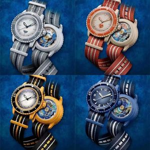 Movimento de quartzo relógios homens oceano designer relógio pulseira de nylon montre de luxe função completa 42mm relógio feminino oceano pacífico oceano índico sd049