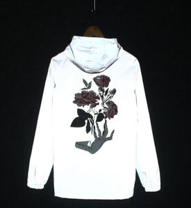 НОВАЯ Мужская куртка с призрачной рукой и розой, осенняя светоотражающая куртка 3 м, водонепроницаемая ветровка в стиле хип-хоп, мужское пальто6911912