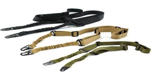 Multifunzionale Sling regolabile in nylon tattico a doppio punto Bungee Rifle Gun Airsoft Sling Hunting Gun Strap Nero Tan Green8587763