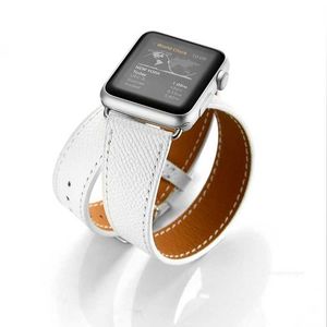 Designer äkta ko läder palmprint klockband för Apple iWatch Series 1 2 3 4 5 6 7 8 Sport Watch Bands for Men Women 38mm 40mm 42mm 44mm 45mm Ersättningsdesignerw00