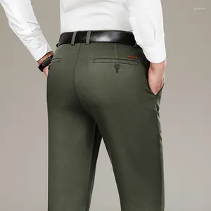 Męskie garnitury Men Business Casual Pants Spring Autumn Klasyczne proste sprężyste spodnie męskie marka luźna i wygodna spodni plus size