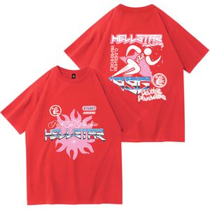 デザイナーTシャツグラフィックティー服すべてのマッチ服ヒップスター洗浄ファブリックストリートグラフィティレタリングフォイルプリントヒップホップファッションTシャツヘルスターヘルスターシャツ