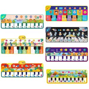 CB Piano Mat Music Toy with 10 Songs 8 Sounds Baby Dance Playmat Portable Blanket Recording Function for Kids Toddlers 240226