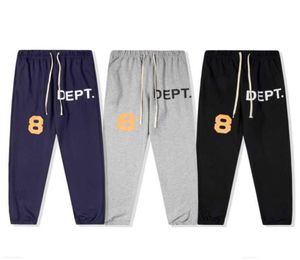 Galerias Dept Designer Sweatpants Calças Esportivas 7216b Pintado Flare Sweat Pant Digital Laranja Sanitária Casual Cordão Men0399324214