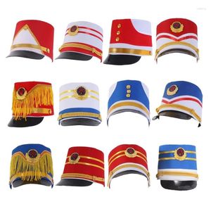 Berets Marches Band Hat Halloween Party Drum Majors för barn Vintage Multiple Type Taking Po Supplies