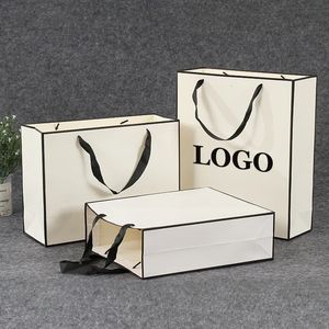 10 pçs saco de pacote de papel de presente personalizado para pequenas empresas favores de casamento saco de presentes do dia dos namorados sacos de pacote de personalização 240226