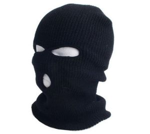 Nowa pełna maska ​​narciarska Trzy 3 -HOLAL CALACLAVA KNIT KAŻ Zimowa czapka śniegu stretch cap 9933294