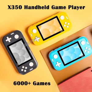 Oyuncular El Oyun Oyuncu X350 Video Oyun Konsolu Mini Retro Konsolu 6000+ Oyunla GBA/MD/FC 10 Emülatörler için 3,5 inç IPS ekranı