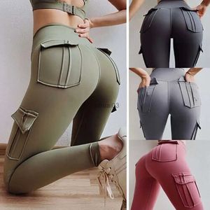 Women's Pants Capris Women Yoga Fitness Pants High Waist Hip Lifting Tight Sports Running Jeggings Tummy Control Seamless Leggings With Pockets S-2XL