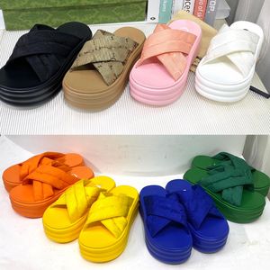 designer slippers Summer G Songcake sandals Shoes Womens platform Sandals Cross Thick Sole sliders Beach Shoes 35-42