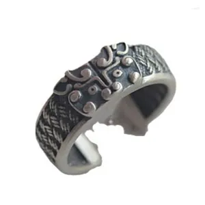 Anelli a grappolo Vintage Divine Beast Anello Pixiu Apertura maschile Accessori per dito indice Intaglio alla moda Modello animale Gioielli da uomo Fidanzato