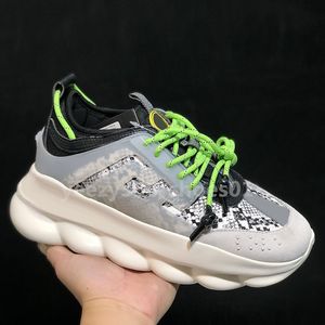 2024 Designer Italy Casual Running Shoes Top Quality Chain Reaction Wild Jewels Chain Link Trainer Casual Shoes Sneakers EUR 36-45 Q2