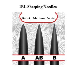 Agulhas 1RL Agulha Aguda Média e Bala Sharping 1RL Máquina de Tatuagem Agulha de Maquiagem Permanente Suprimentos de Agulha