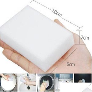 Sponges Scouring Pads 100X60X20Mm Mti-Functional Cleaning Magic Eraser Melamine Foam Sponge Home Cleaner Drop Delivery Garden Hous Dhdjb