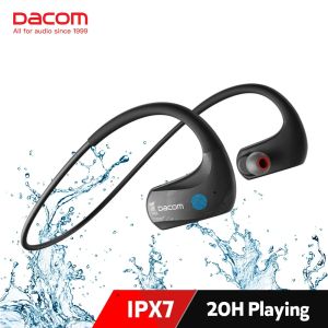 Hörlurar Dacom Bluetooth -hörlurar för sport IPX7 Vattentäta trådlösa hörlurar som kör headset AAC 20H Musik Earbuds Enc Noise Cancel