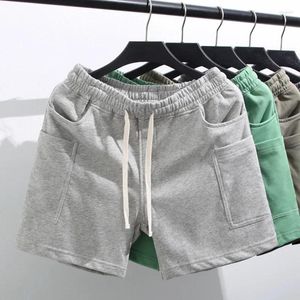 Męskie szorty do domu z kieszeniami sznurka męska krótkie spodnie potrój zielona luźna nowość w stylowym swobodnym XL 3 kwartał letni luz