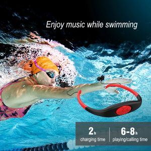 Oyuncu 003 Su geçirmez IPX8 Dalış Yüzme Sörf Kablosuz Mp3 çalar FM Radio 8GB Bluetooth kulaklık müzik çalar
