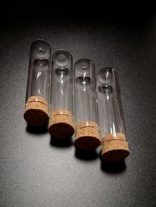 Suprimentos de laboratório 102050pcs 15ml 25ml tubos de ensaio de fundo plano com rolha de cortiça vidro desejando frascos de armazenamento para testes de laboratório9245077