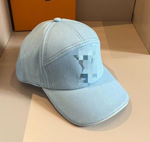 Neue Buchstaben bestickte Baseballkappe Denim Herren und Damen Frühling und Sommer Reise Schirmmützen Hard Top Europa und Amerika grenzüberschreitender Sonnenhut