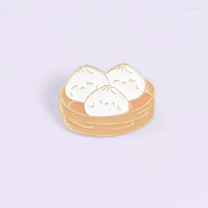 Brooches Drop Cartoon Mini Bun Enamel Pins Cute Food Lapel Badge Denim Shirt Collar Pin Jewelry Gifts For Friend Wholesale