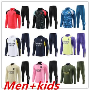 22 23 24 Soccer Tracksuit Haaland de Bruyne Grealish Mans Cityes Half Zip Training Suit Men Kids 2023 långärmad fotbollssportkläder pojkar flicka ung överlevnad