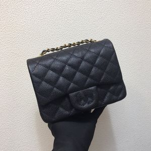 CC Bag Crossbody Torba Torby łańcuchowe Projektanci torebka CF 1: 1 LUSTROWA KOBIETA KOBIETA MINI BAG Klasyczna torba klapka kawiorowa skórzana torba klapa M1116