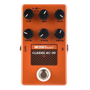 Lautsprecher Moskyaudio Classic Ac30 Gitarreneffektpedal Lautsprechersimulation Level Drive Spracheffekte für E-Gitarrenzubehör