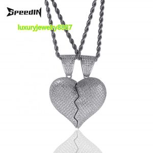 Factory Wholesale Hot Sale Magnetic Peach Heart Pendant Fashion Jewelry Necklace Womens Jewelry Zirconia Pendant Necklace