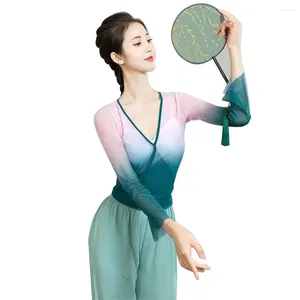 Stage Wear Woman Chińskie tradycyjne ubrania taneczne Top Pants Placu